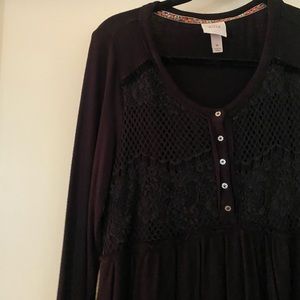 Knox Rise Long Sleeve Black Top